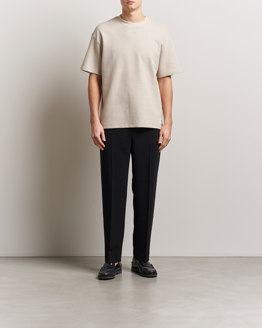 Herren | T-Shirts | HUGO | Waffle Crew Neck T-Shirt Open White