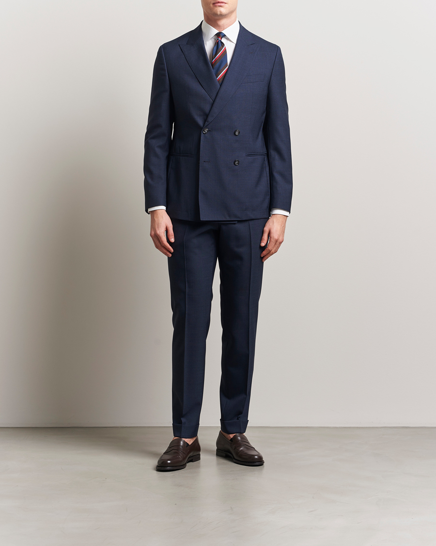 Herren | Anzüge | BOSS BLACK | Huge Wool Double Breasted Suit Navy