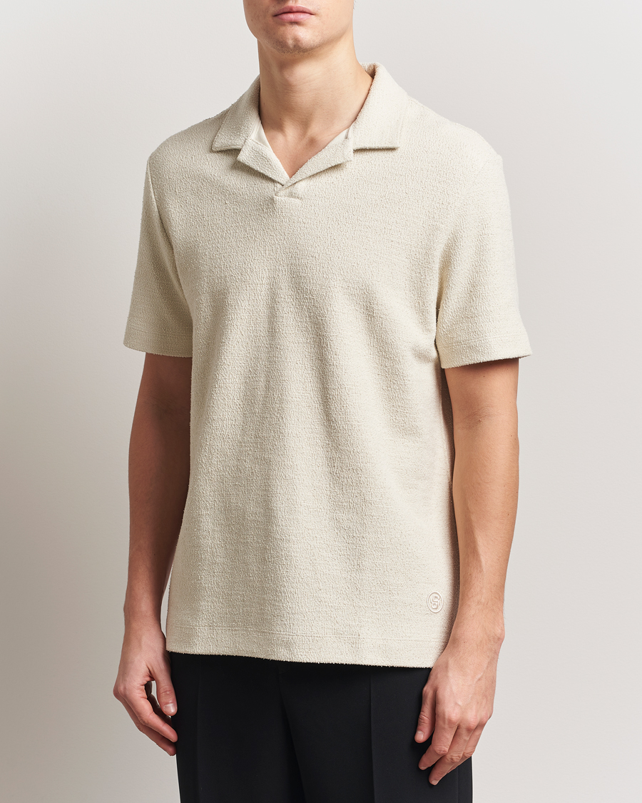 Herren | Poloshirts | BOSS BLACK | Pye Terry Knitted Polo Open White