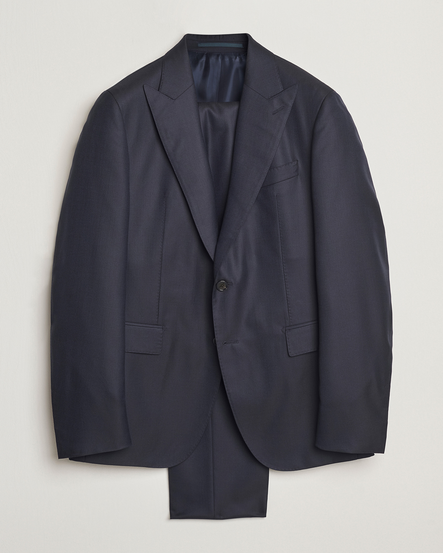 Herren | Anzüge | BOSS CAMEL | Harvers Cotton/Silk Suit Dark Blue
