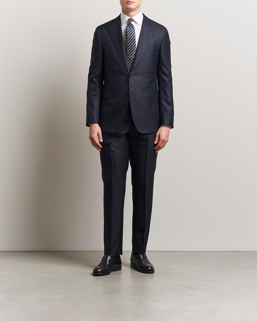 Herren | Anzüge | BOSS CAMEL | Harvers Cotton/Silk Suit Dark Blue