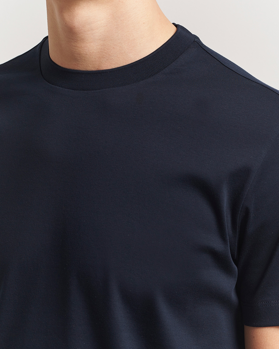 Herren | T-Shirts | BOSS CAMEL | Tesar Cotton Knitted T-Shirt Dark Blue
