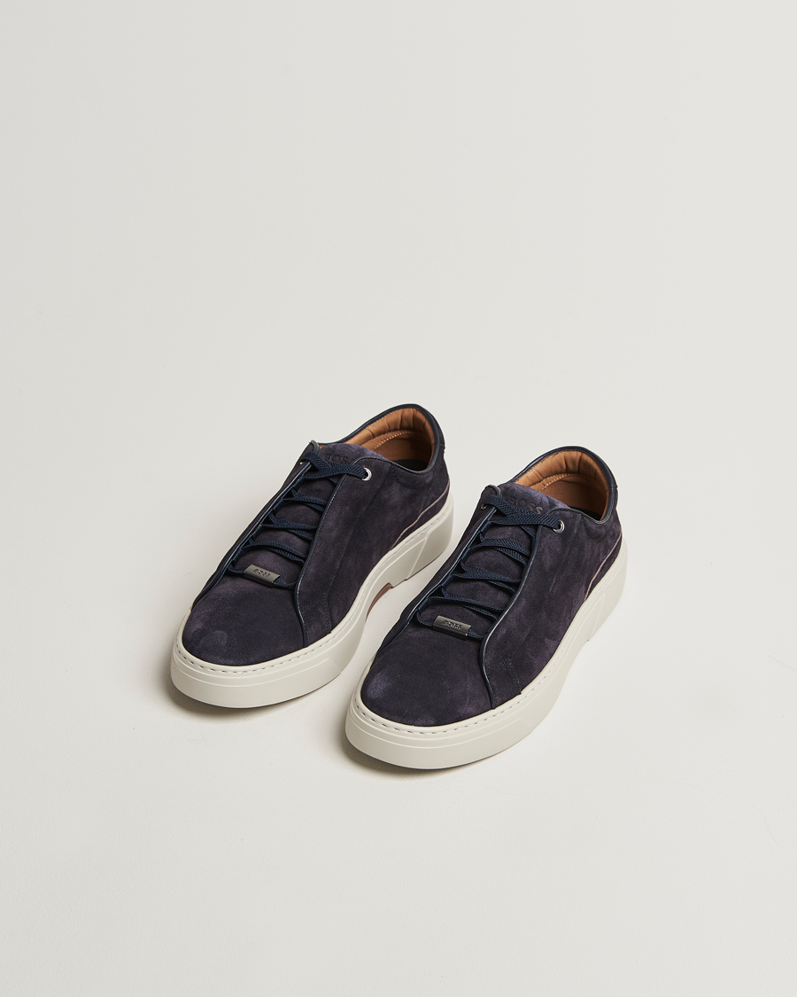 Herren | Sneaker | BOSS CAMEL | Gary Suede Sneaker Dark Blue