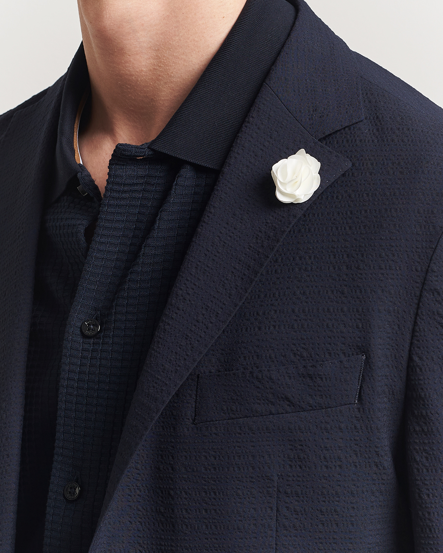 Herren | Sakkos | BOSS BLACK | Hanry Seersucker Patch Pocket Blazer Dark Blue