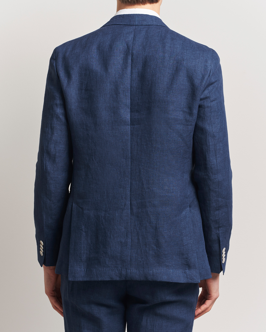 Herren | Sakkos | BOSS BLACK | Huge Linen Peak Lapel Blazer Dark Blue