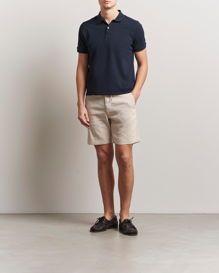 Herren | Shorts | BOSS BLACK | Kane Linen/Cotton Drawstring Shorts Light Beige