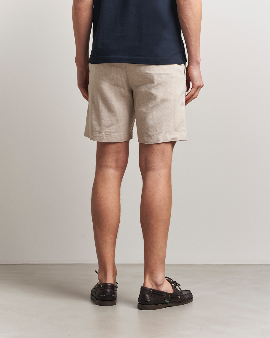 Herren | Shorts | BOSS BLACK | Kane Linen/Cotton Drawstring Shorts Light Beige
