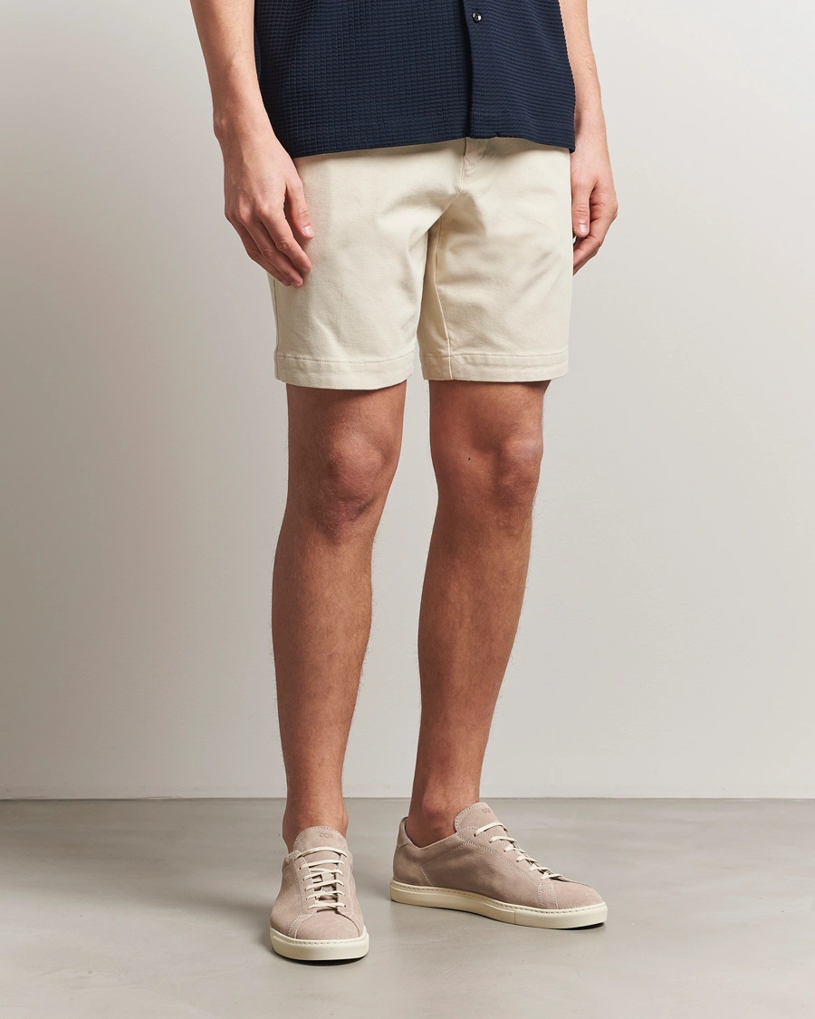 Herren | Shorts | BOSS BLACK | Slice Structured Cotton Shorts Open White