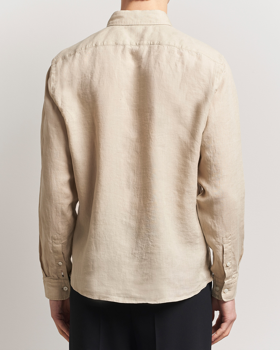 Herren | Hemden | BOSS BLACK | Liam Linen Shirt Light Beige