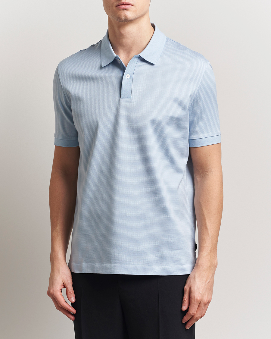 Herren | Poloshirts | BOSS BLACK | Parlay Jersey Polo Light Blue