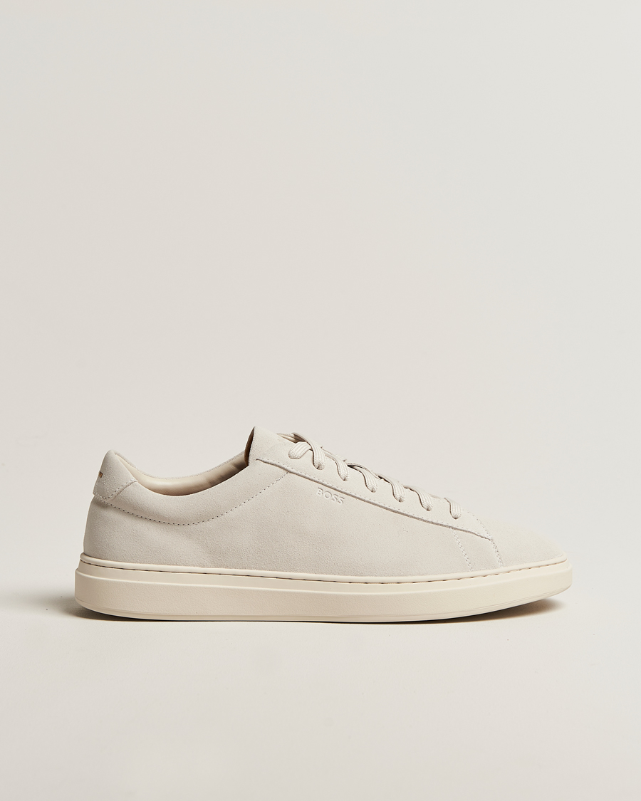 Herren | Sneaker | BOSS BLACK | Kieran Suede Sneaker Open White