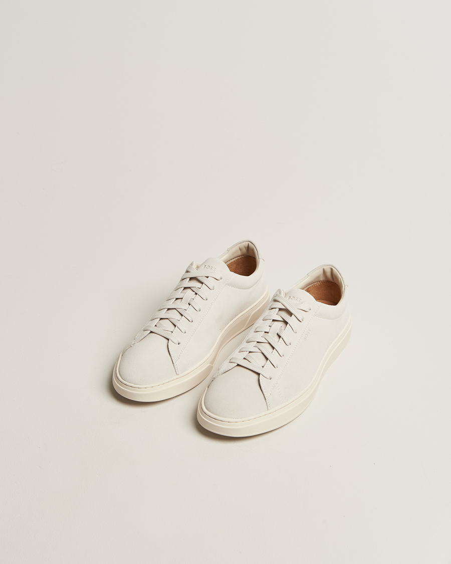 Herren | Sneaker | BOSS BLACK | Kieran Suede Sneaker Open White