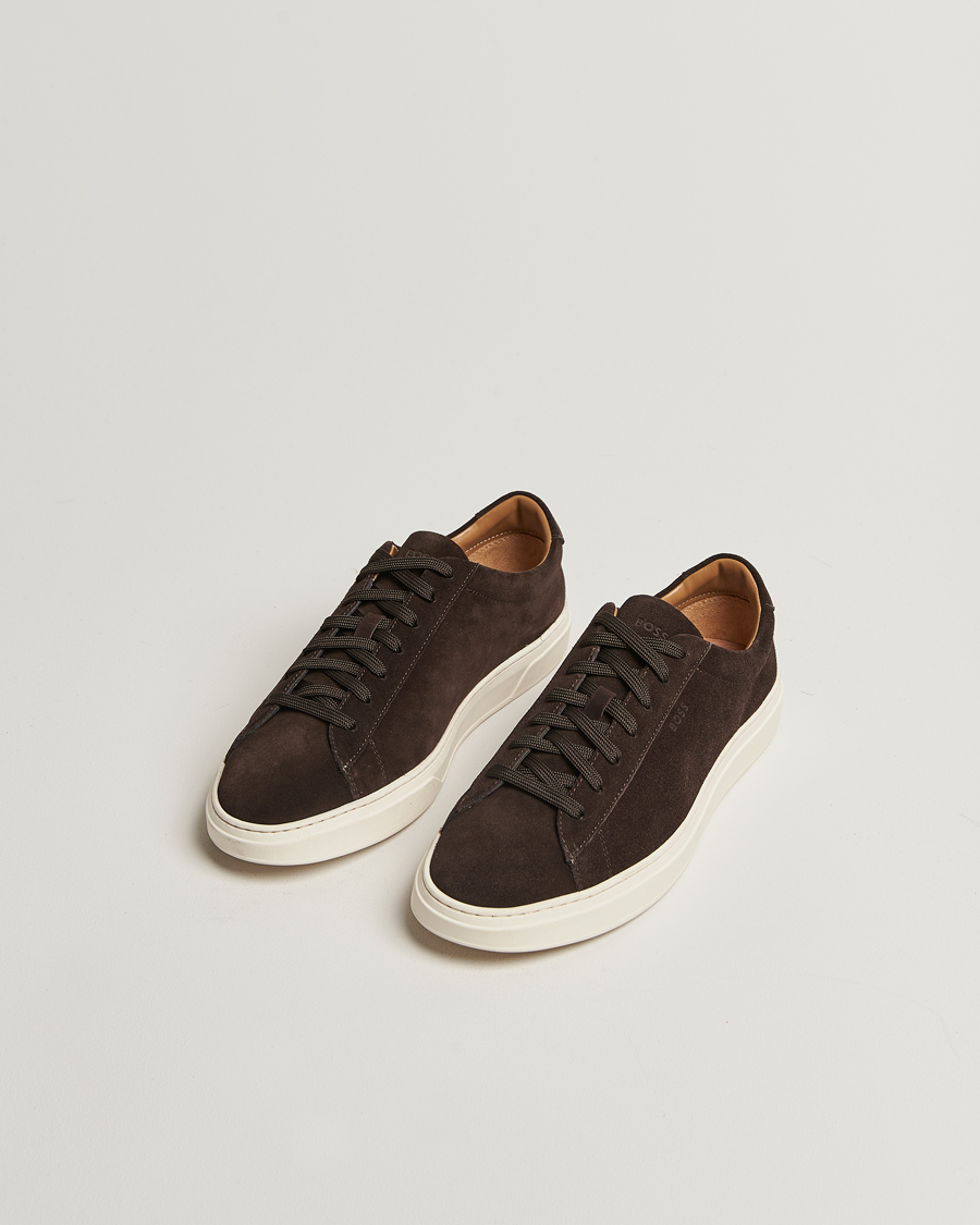 Herren | Sneaker | BOSS BLACK | Kieran Suede Sneaker Dark Brown