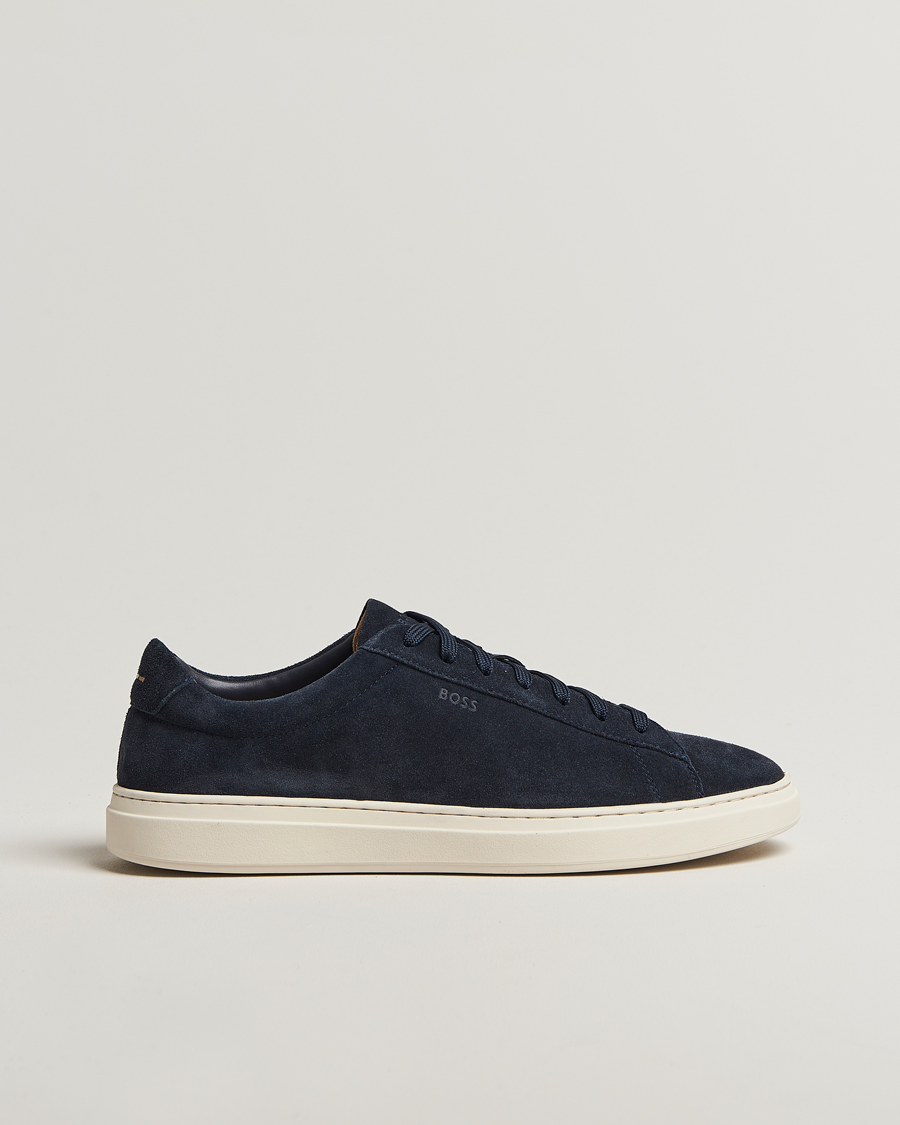 Herren | Sneaker | BOSS BLACK | Kieran Suede Sneaker Dark Blue
