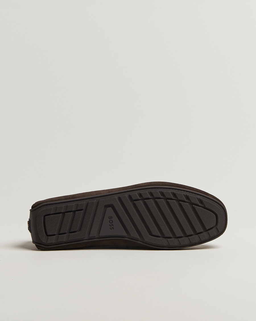 Herren | Loafer | BOSS BLACK | Noel Suede Moccasin Dark Brown