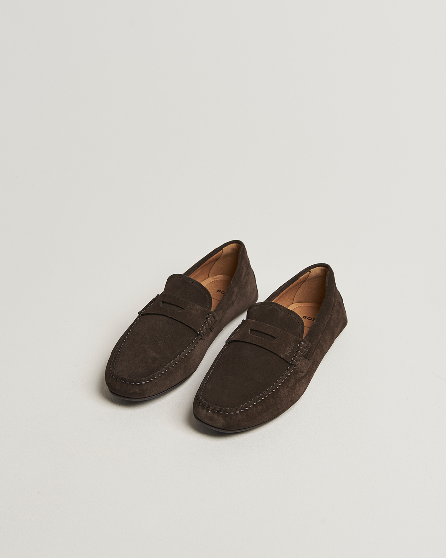 Herren | Loafer | BOSS BLACK | Noel Suede Moccasin Dark Brown