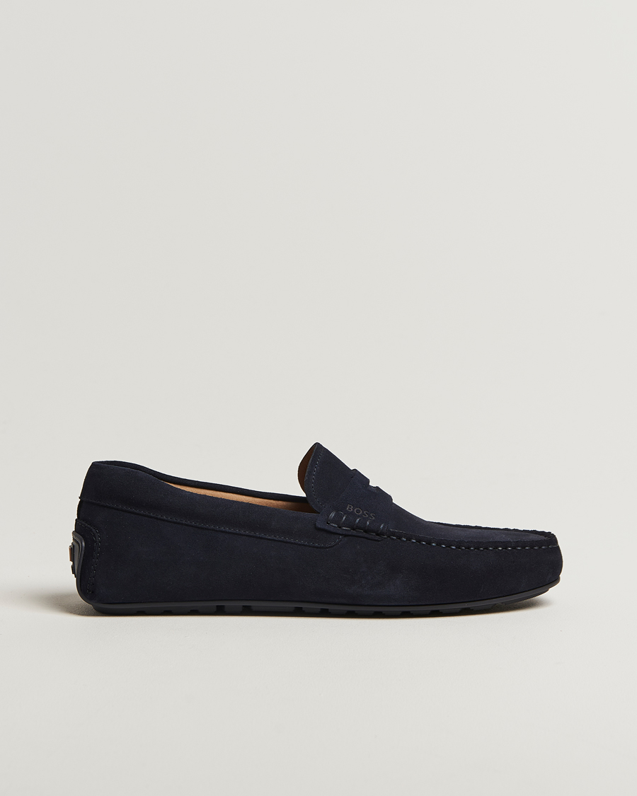 Herren | Loafer | BOSS BLACK | Noel Suede Moccasin Dark Blue