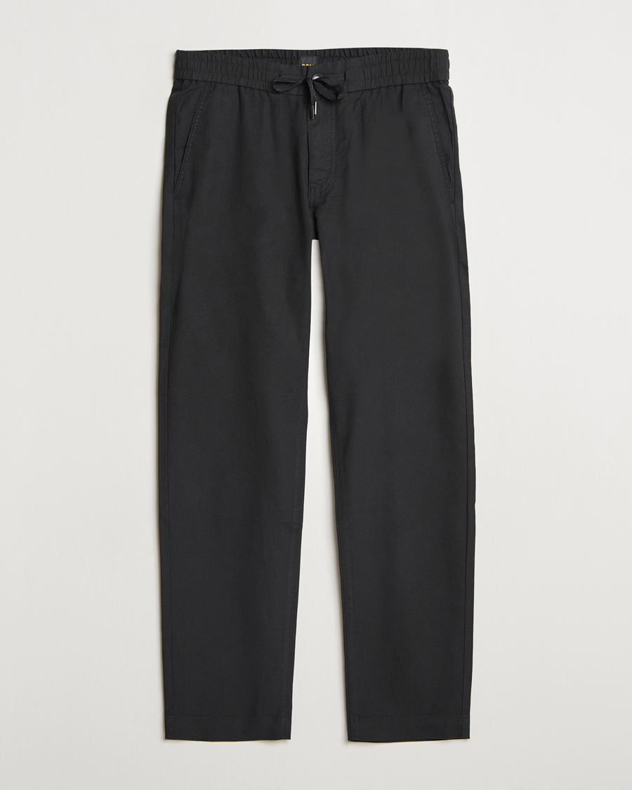 Herren | Hosen | BOSS ORANGE | Sanderson Linen Pants Black