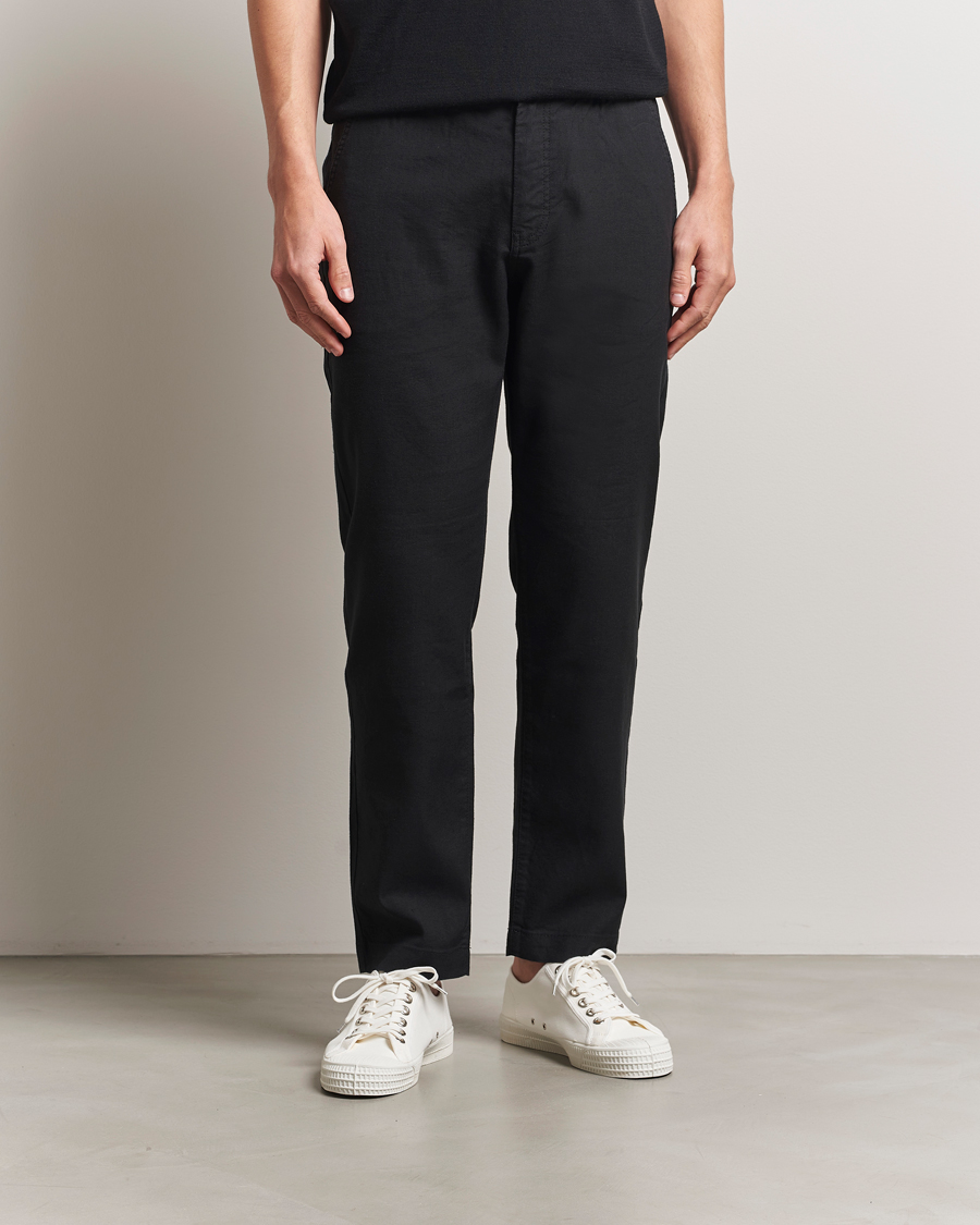 Herren | Hosen | BOSS ORANGE | Sanderson Linen Pants Black