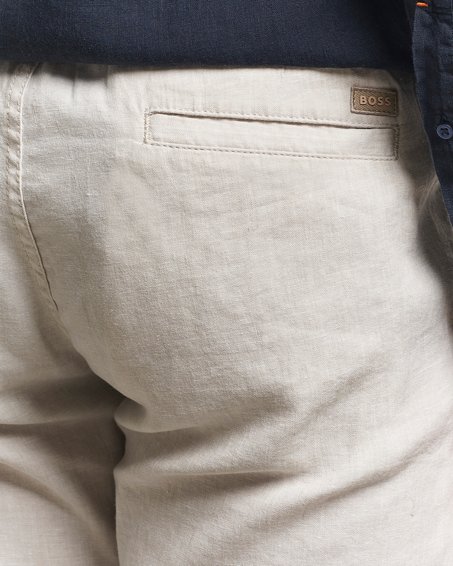 Herren | Hosen | BOSS ORANGE | Sanderson Linen Pants Light Beige