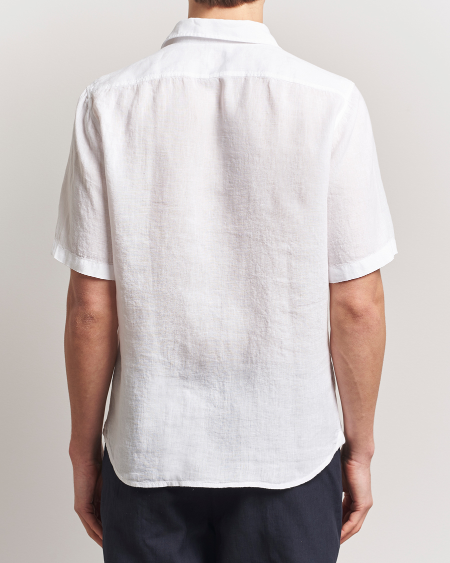 Herren | Hemden | BOSS ORANGE | Rash Linen Short Sleeve Shirt White
