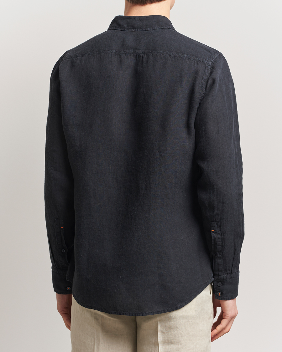 Herren | Hemden | BOSS ORANGE | Relegant Linen Shirt Black