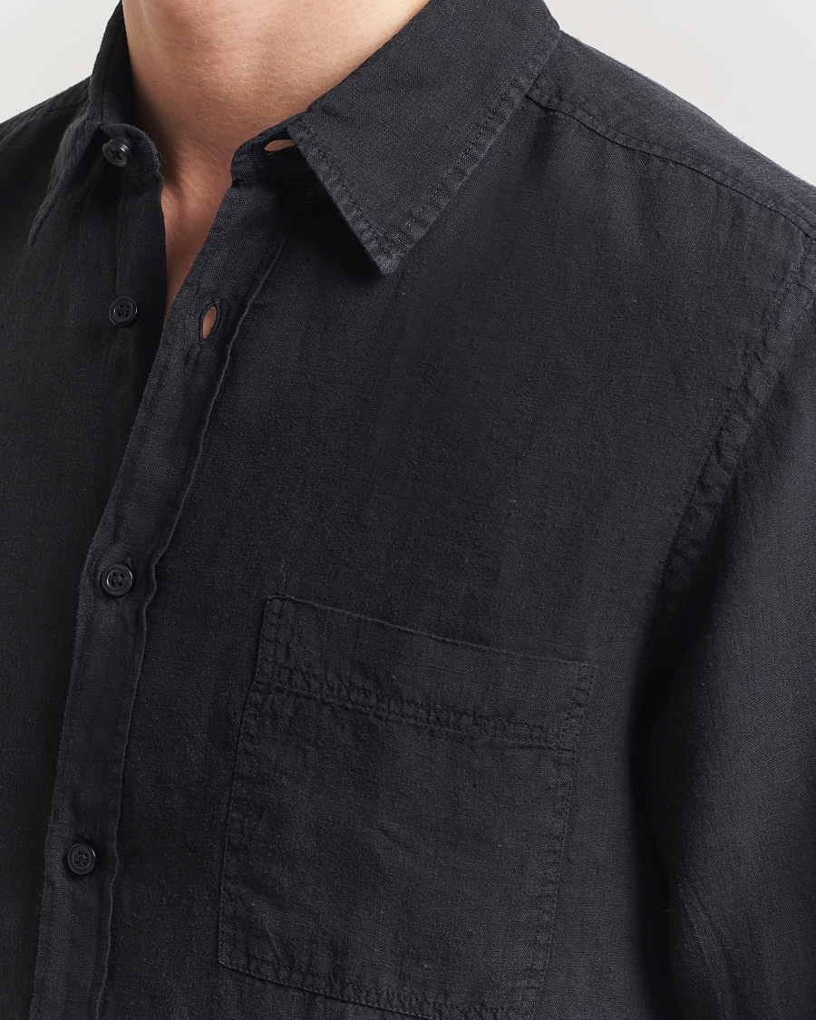 Herren | Hemden | BOSS ORANGE | Relegant Linen Shirt Black