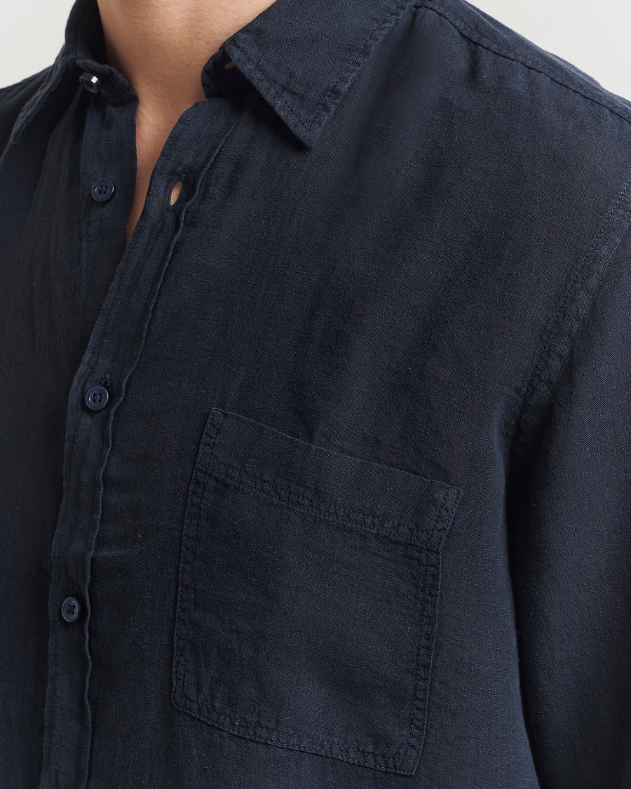 Herren | Hemden | BOSS ORANGE | Relegant Linen Shirt Dark Blue