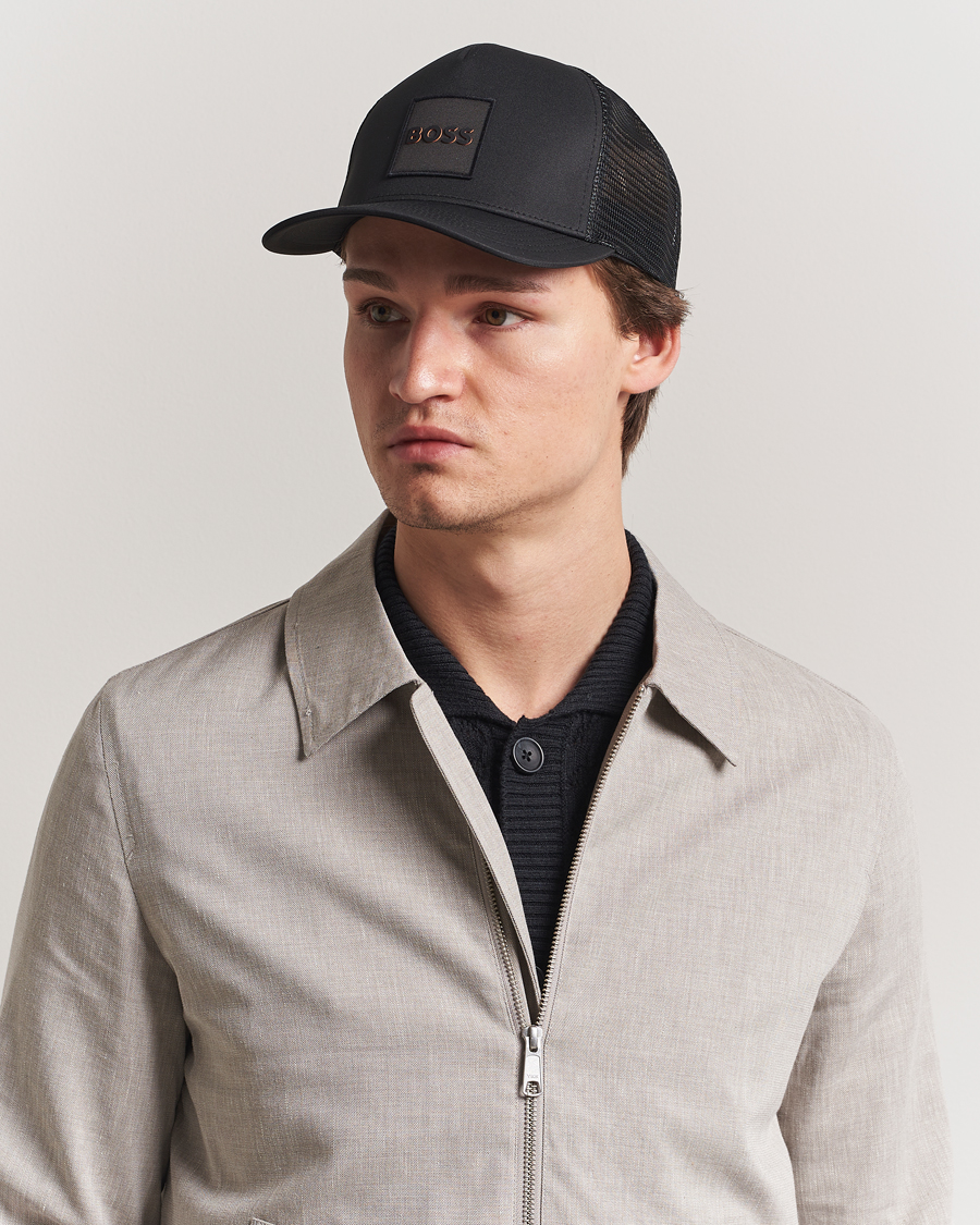 Herren | BOSS ORANGE Elliot Trucker Cap Black | BOSS ORANGE | Elliot Trucker Cap Black