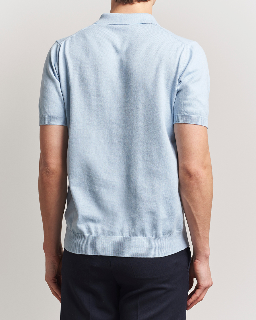 Herren | Poloshirts | Morgano | Supersoft Egyptian Cotton Polo Light Blue