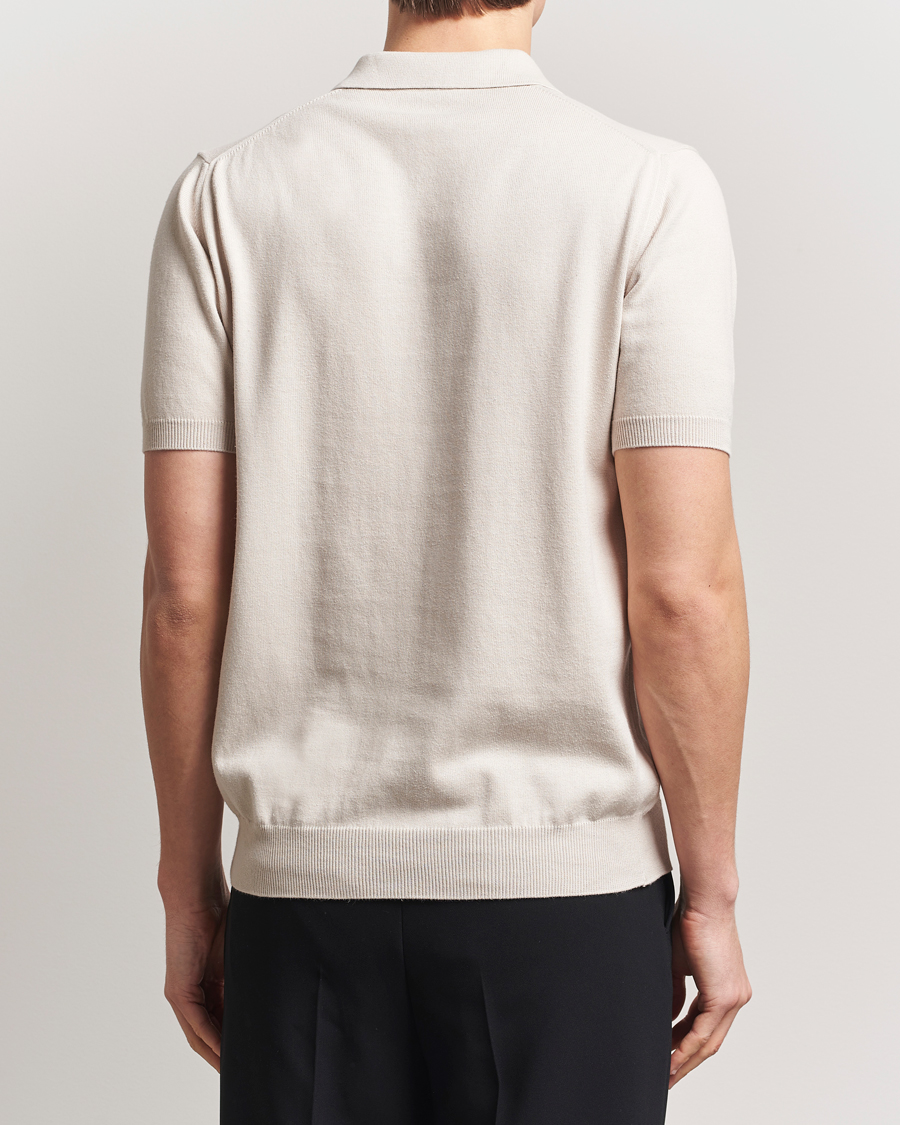 Herren | Poloshirts | Morgano | Supersoft Egyptian Cotton Polo Light Beige