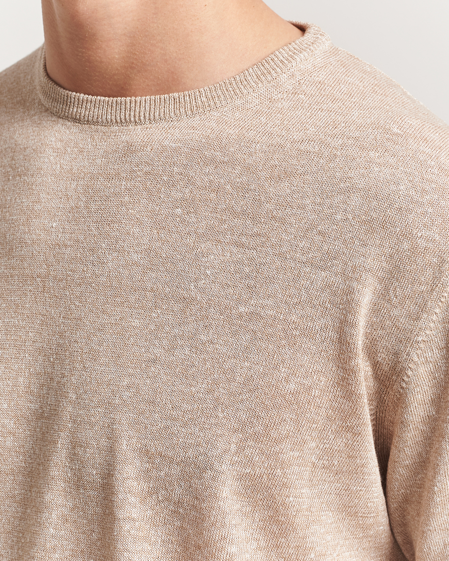 Herren | T-Shirts | Morgano | Linen/Cotton T-Shirt Beige