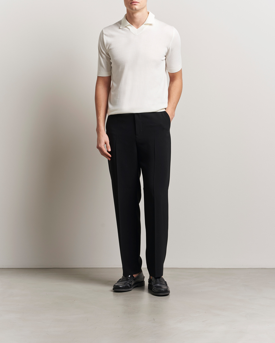 Herren | Poloshirts | Morgano | Knitted Organic Cotton Polo White