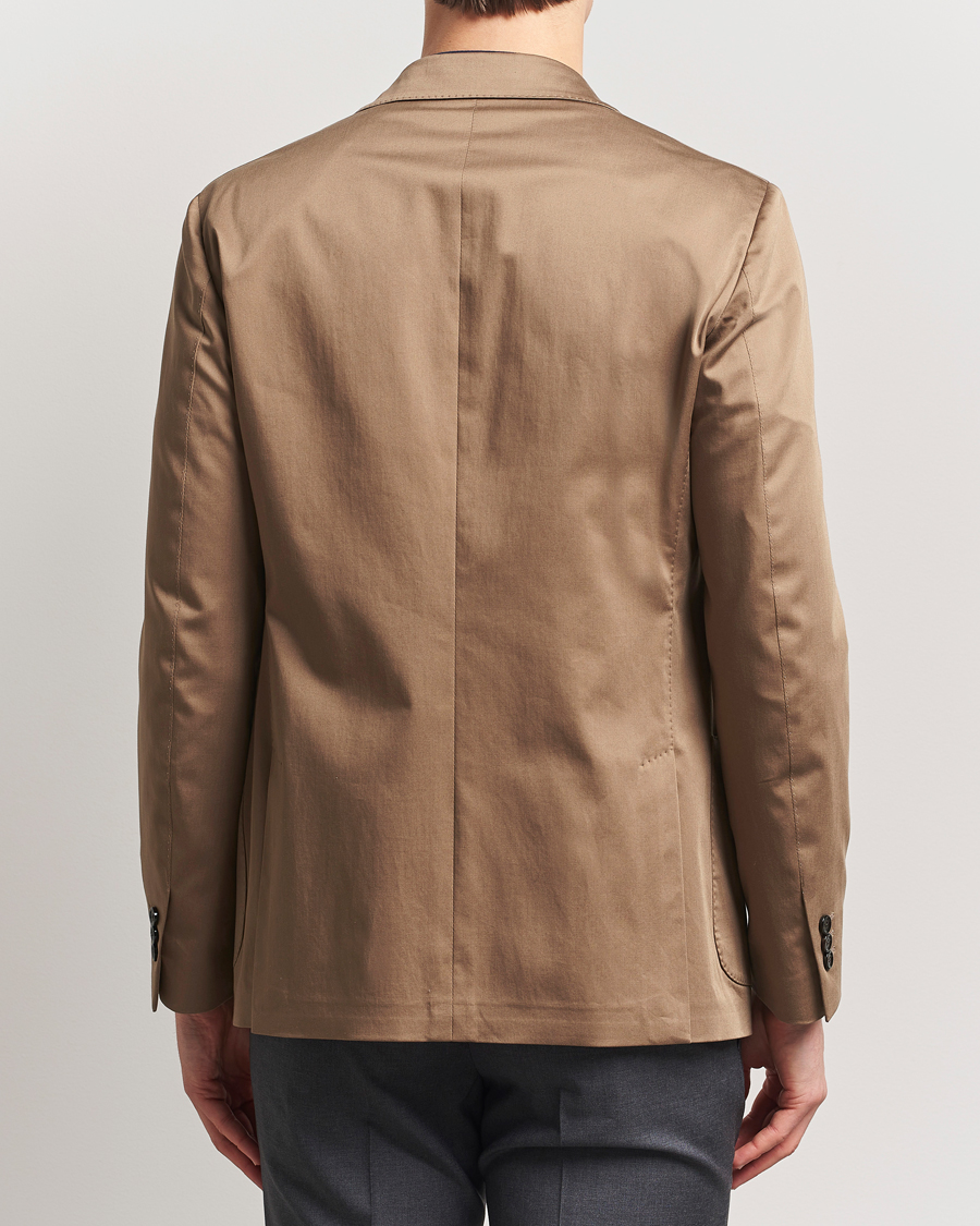 Herren | Sakkos | Lardini | Cotton Satin Stretch Blazer Light Brown
