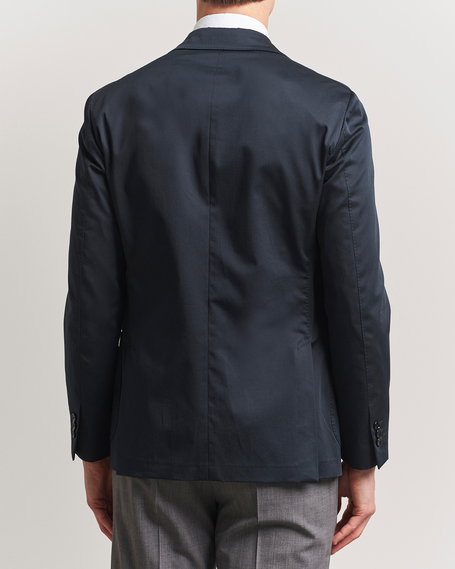 Herren | Sakkos | Lardini | Cotton Satin Stretch Blazer Navy