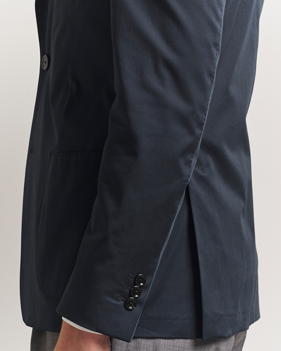 Herren | Sakkos | Lardini | Cotton Satin Stretch Blazer Navy