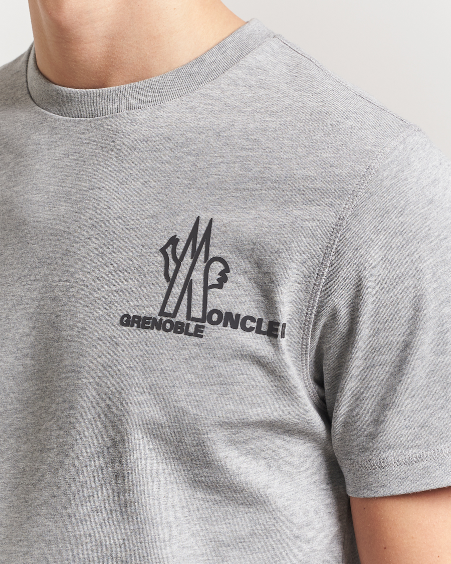 Herren | T-Shirts | Moncler Grenoble | Logo T-Shirt Heather Grey