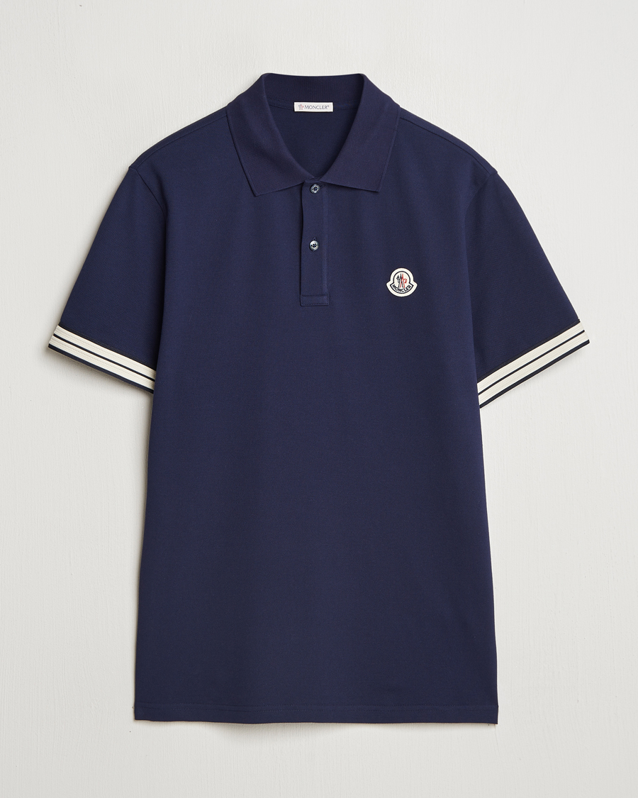 Herren | Poloshirts | Moncler | Contrast Rib Polo Navy