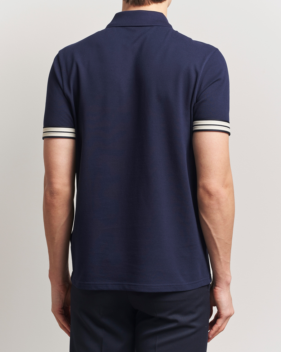 Herren | Poloshirts | Moncler | Contrast Rib Polo Navy