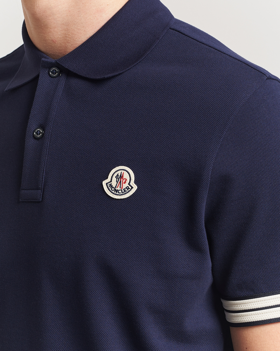Herren | Poloshirts | Moncler | Contrast Rib Polo Navy