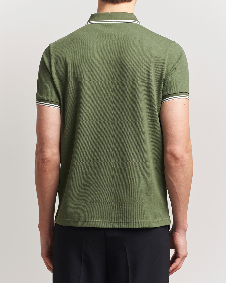 Herren | Poloshirts | Moncler | Contrast Rib Polo Dark Green