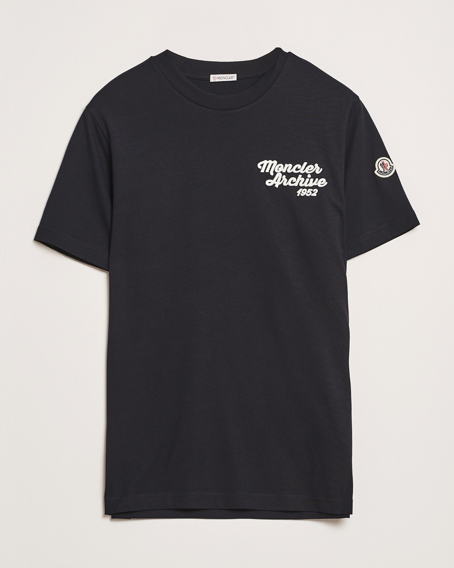 Herren | T-Shirts | Moncler | Embroidered Logo T-Shirt Navy