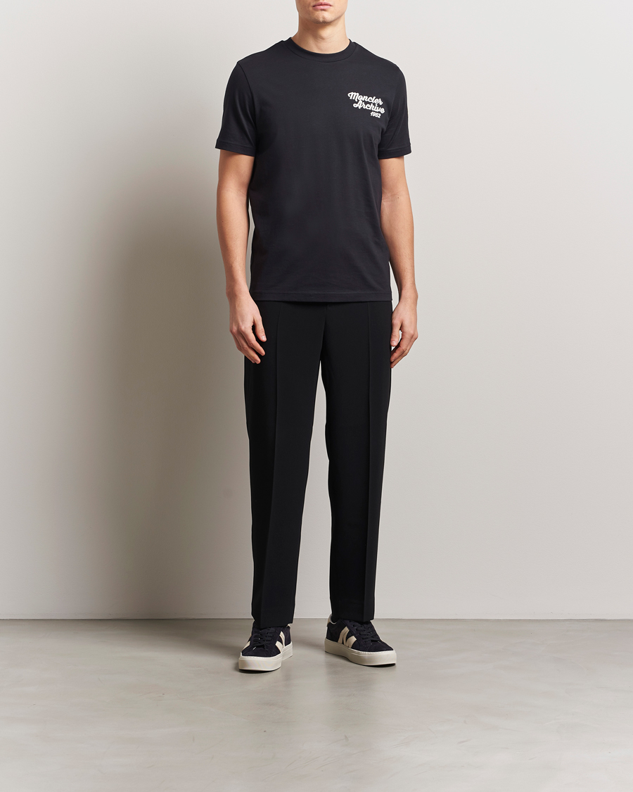 Herren | T-Shirts | Moncler | Embroidered Logo T-Shirt Navy