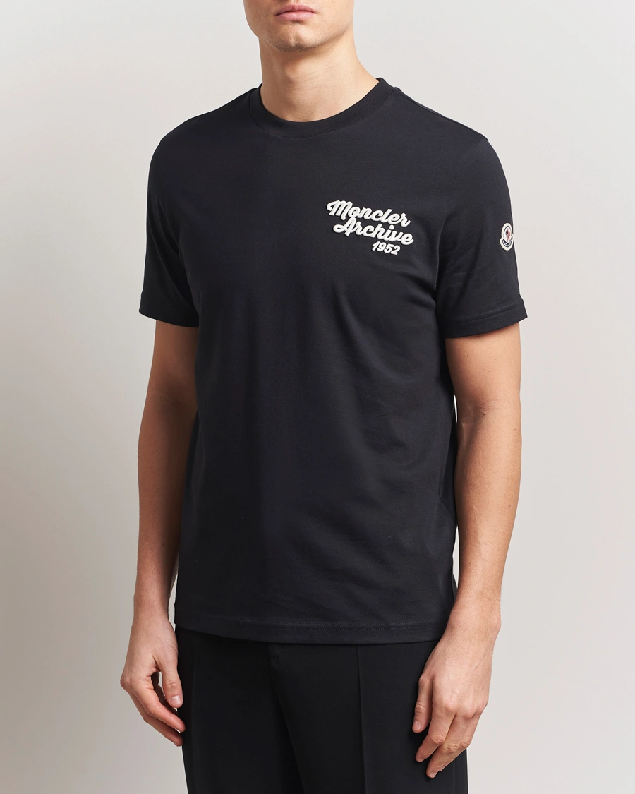 Herren | T-Shirts | Moncler | Embroidered Logo T-Shirt Navy