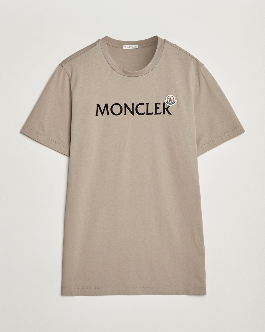 Herren | T-Shirts | Moncler | Lettering Logo T-Shirt Beige