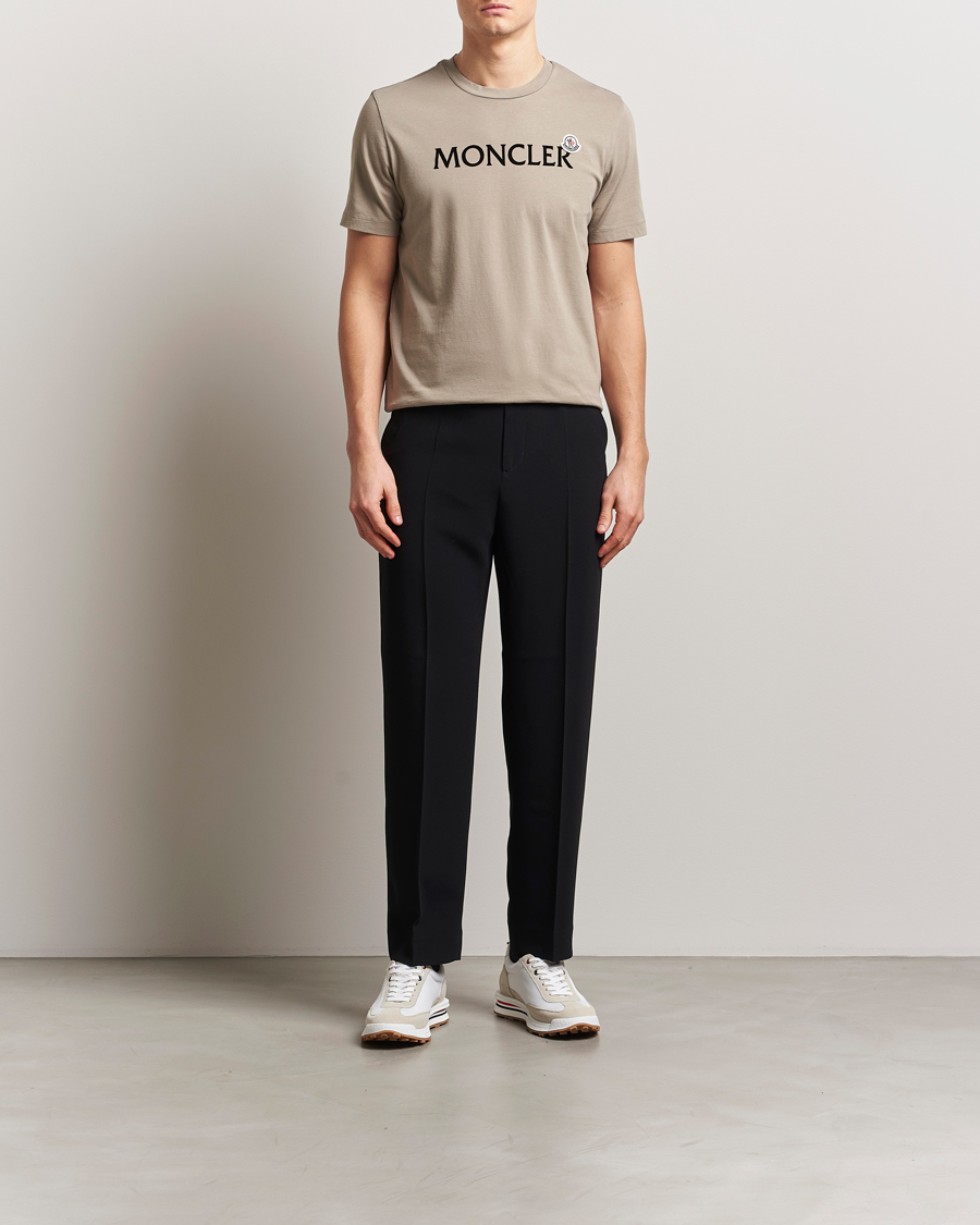 Herren | T-Shirts | Moncler | Lettering Logo T-Shirt Beige