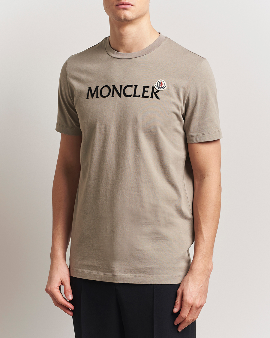 Herren | T-Shirts | Moncler | Lettering Logo T-Shirt Beige