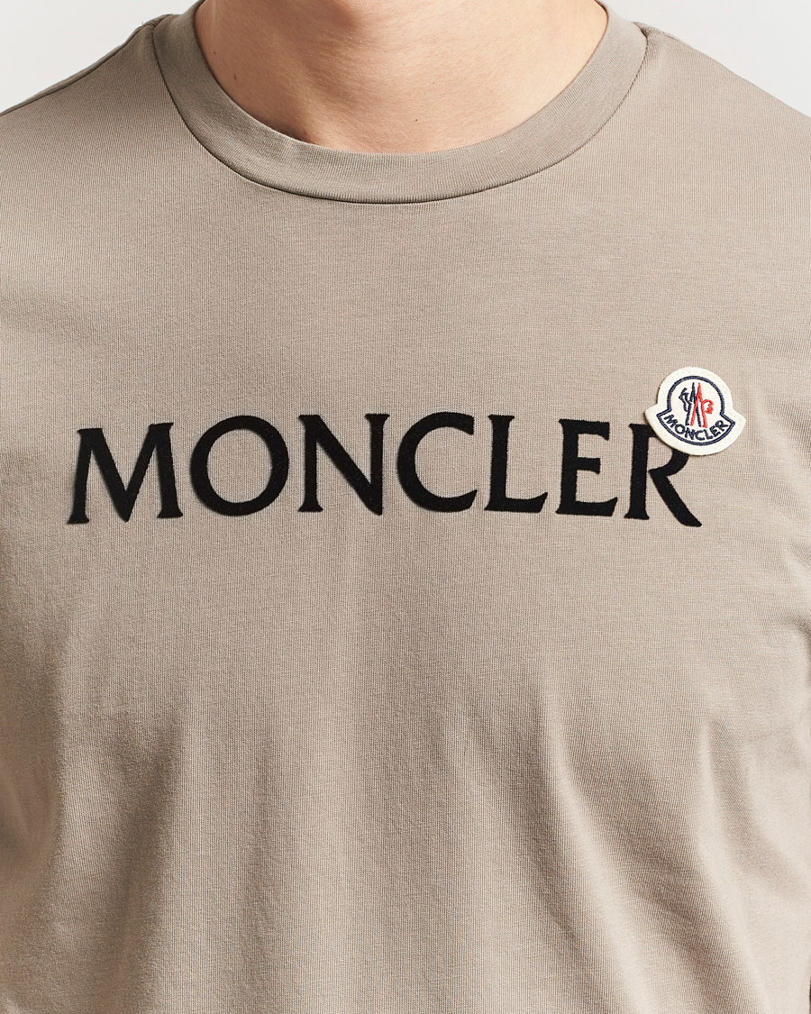Herren | T-Shirts | Moncler | Lettering Logo T-Shirt Beige