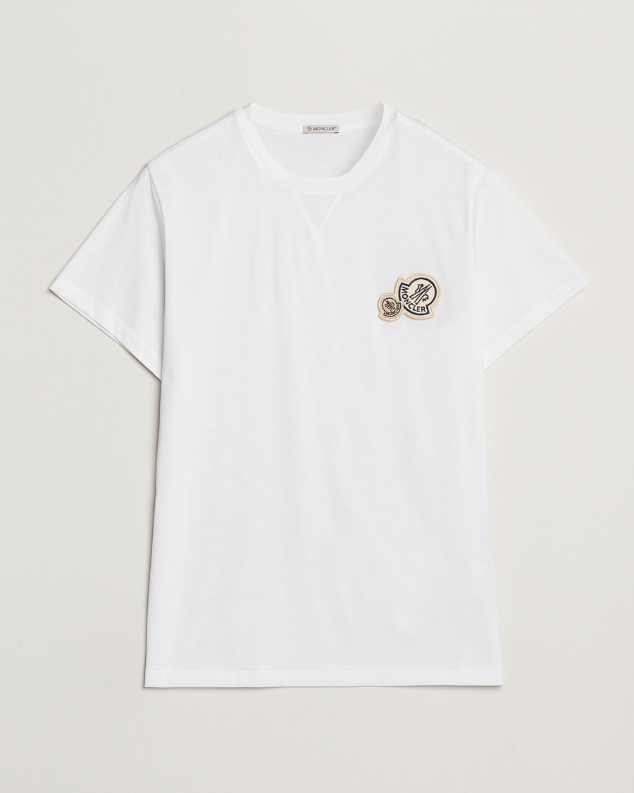 Herren | T-Shirts | Moncler | Double Logo T-Shirt White
