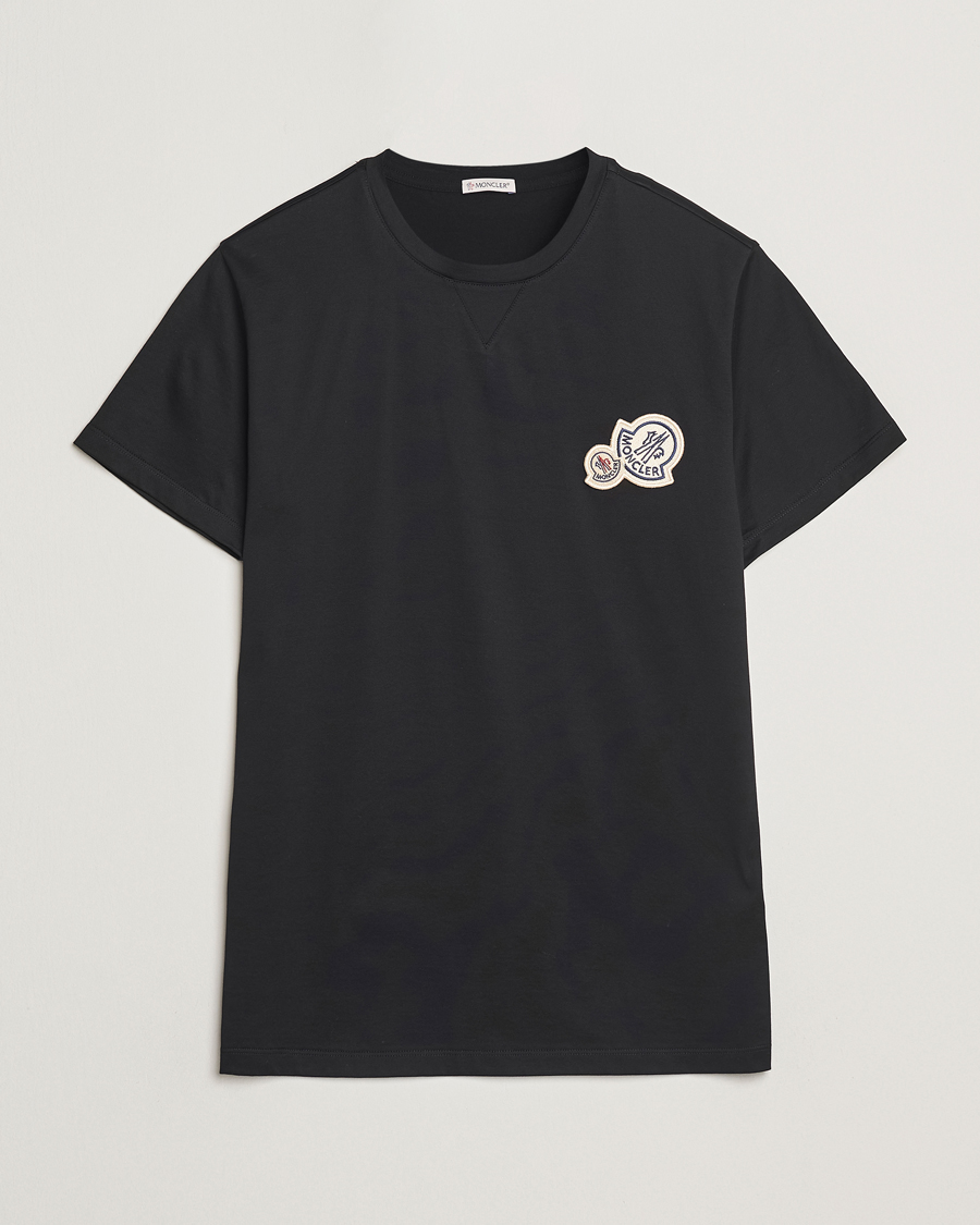Herren | T-Shirts | Moncler | Double Logo T-Shirt Black